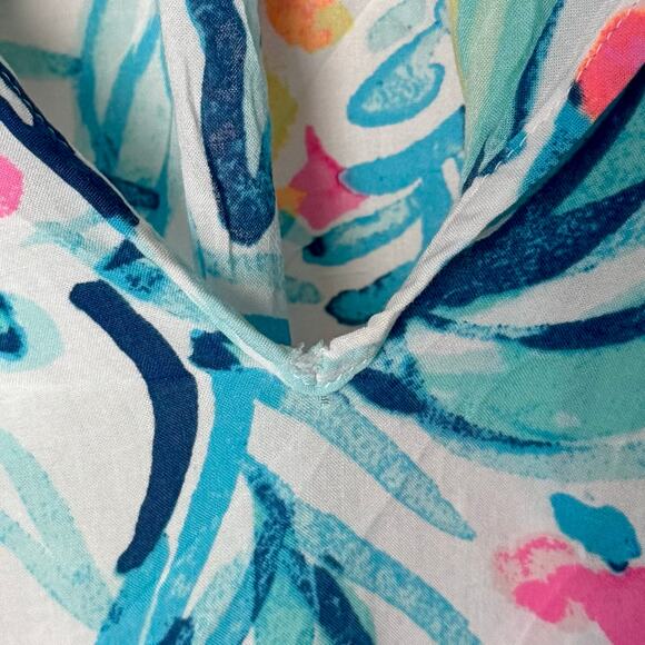 Lilly Pulitzer Willa Tunic Blouse Top in Serene Blue Tippy Top Size S - Picture 5 of 8